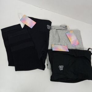 Activewear Bundle 2 Tops Black Capri Leggings SWEAT Whitney Port Small Workout